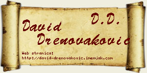 David Drenovaković vizit kartica